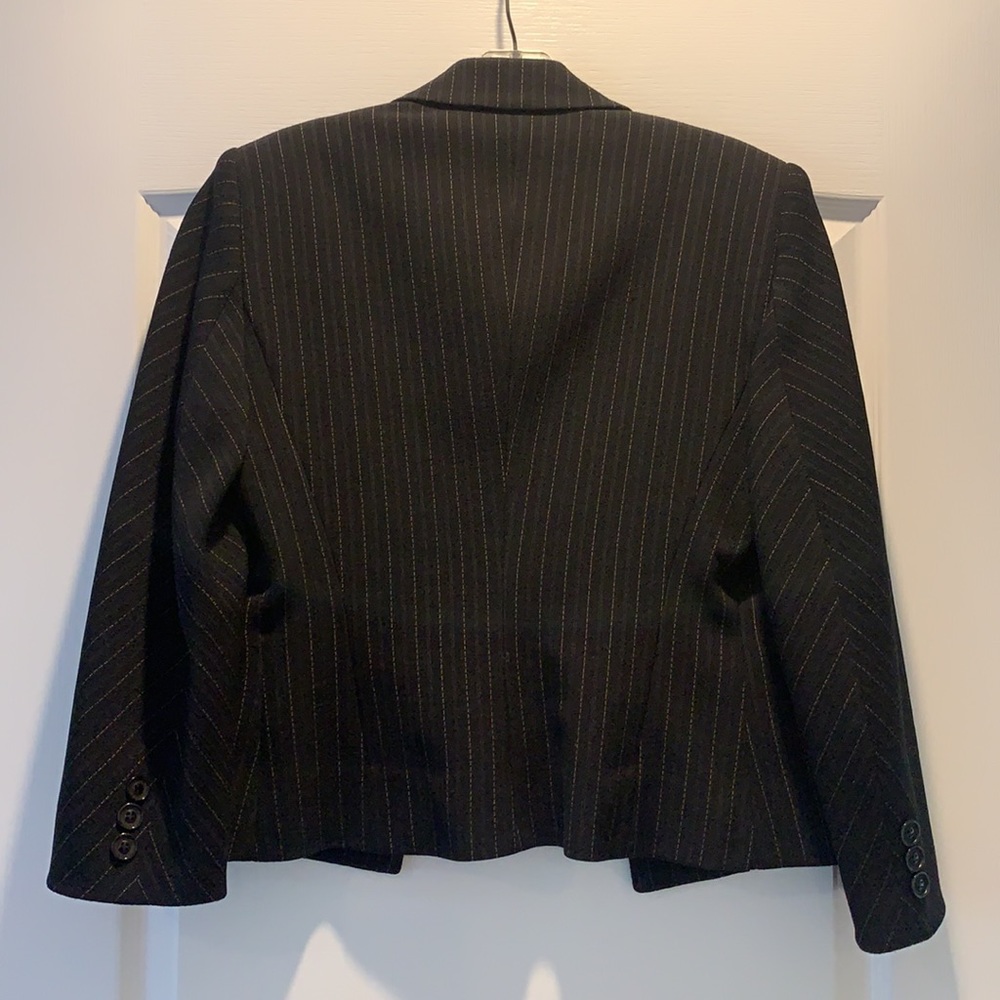Black Striped Suit (Blazer Jacket & Skirt) - Picture 3 of 3